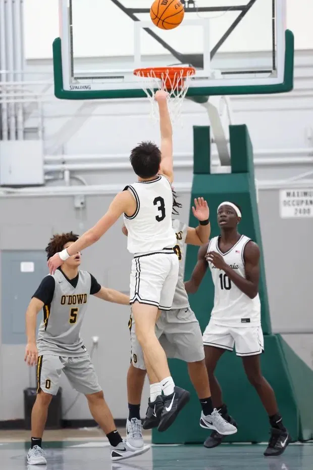 Cal High player going up for a layup